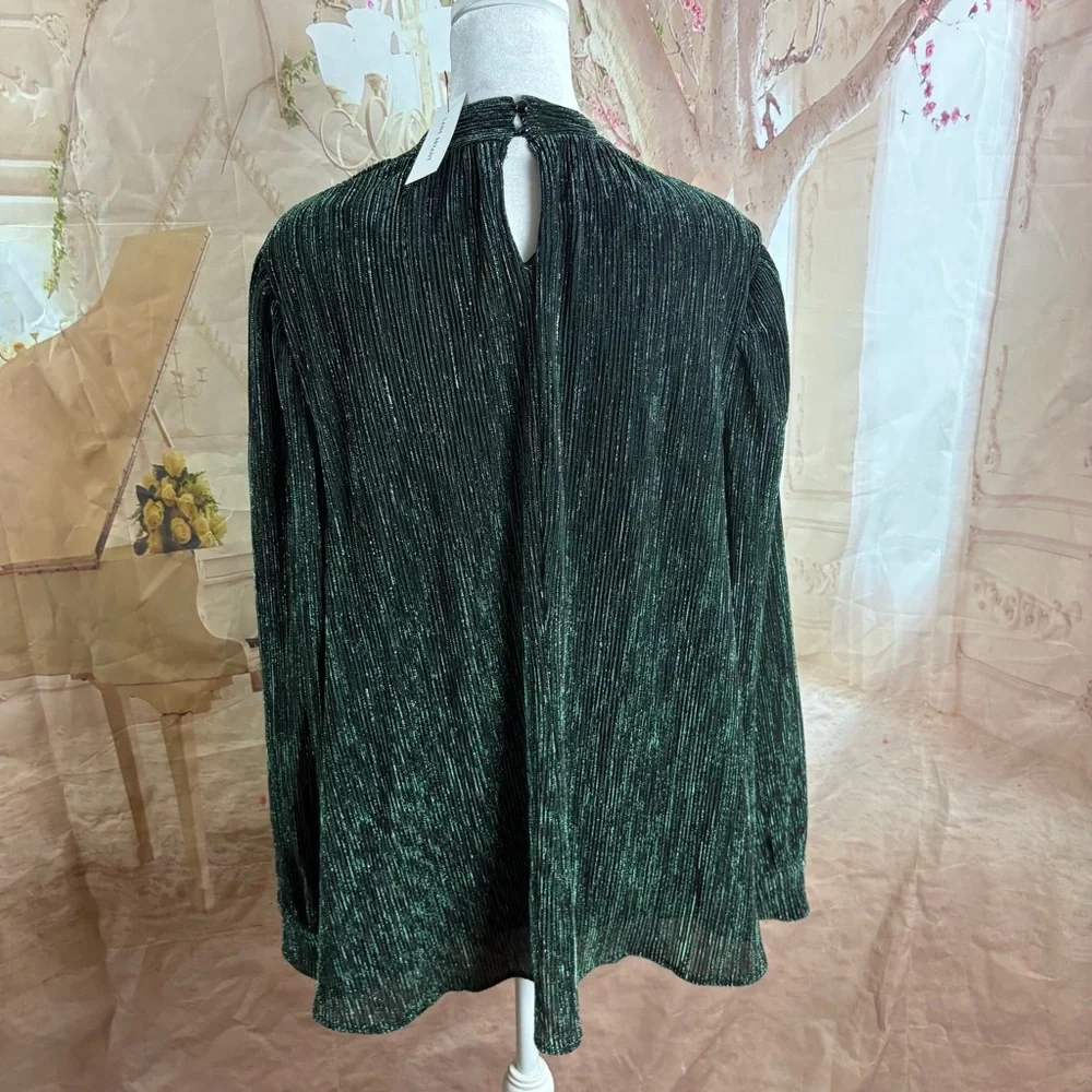 NEW Lane Bryant Women's Green Keyhole Fringe Top